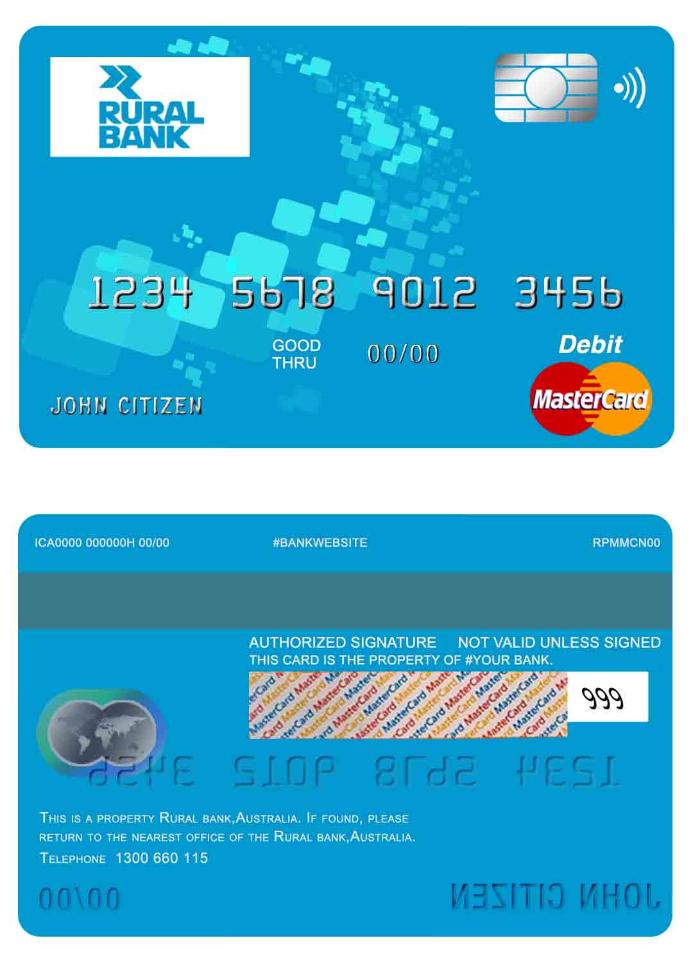 Australia Rural bank mastercard